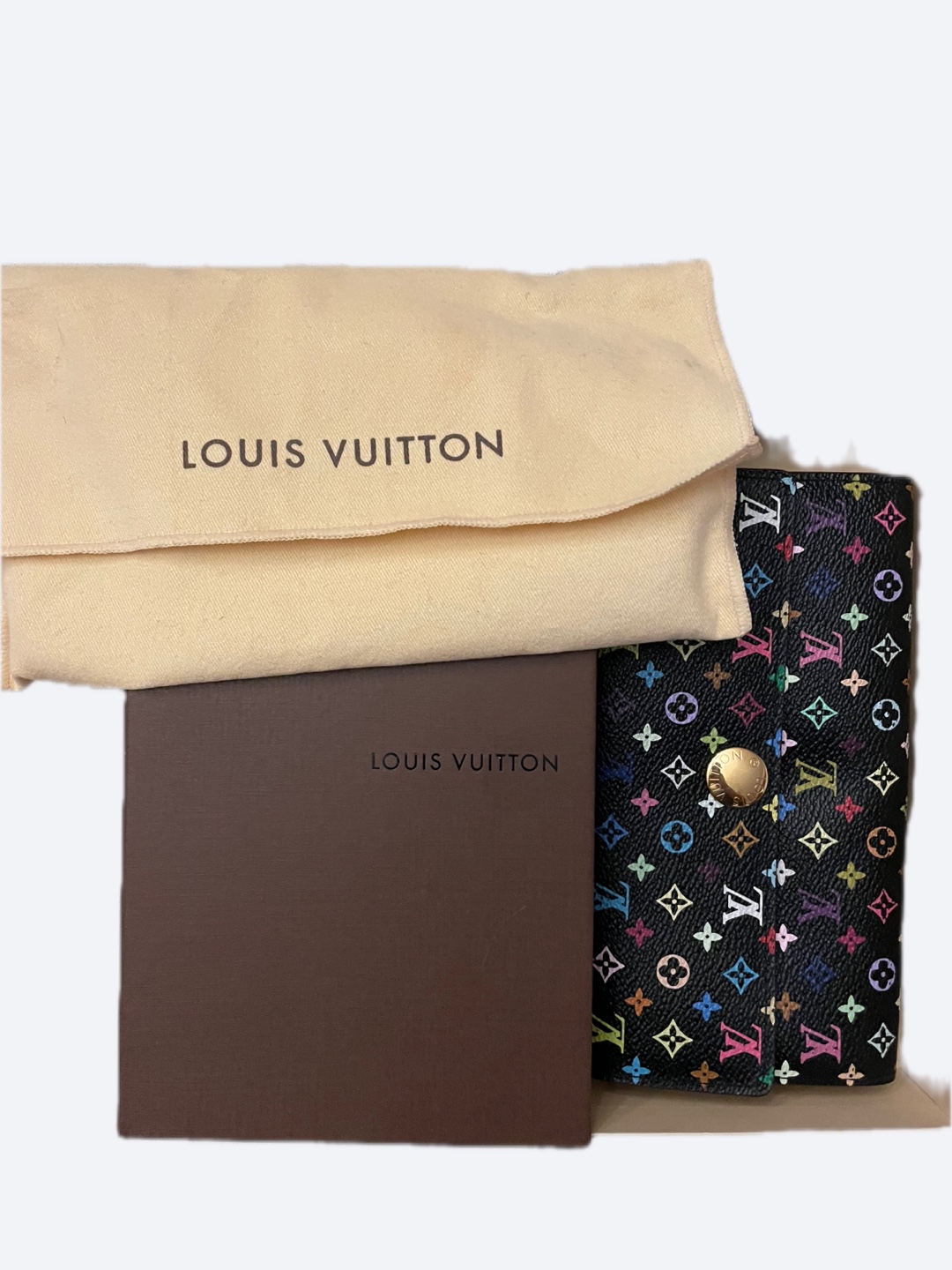 Louis Vuitton Murakami Monogram Wallet with box and dust bag