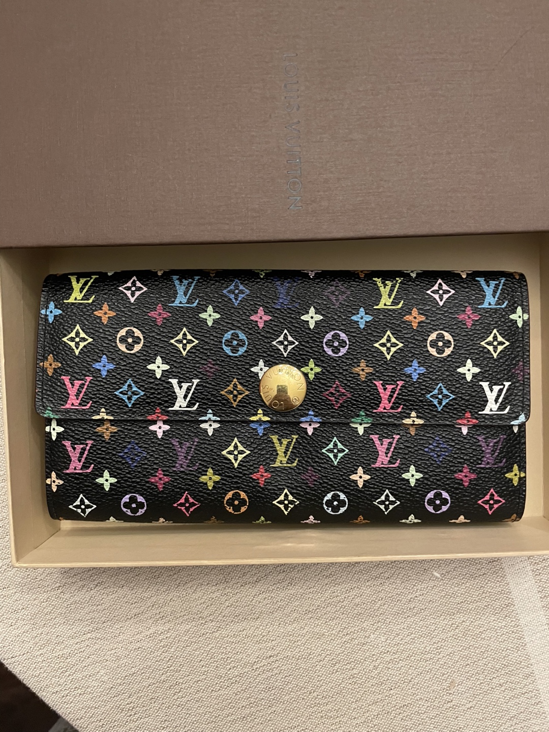 Louis Vuitton Murakami Monogram Wallet with box and dust bag - photo 2