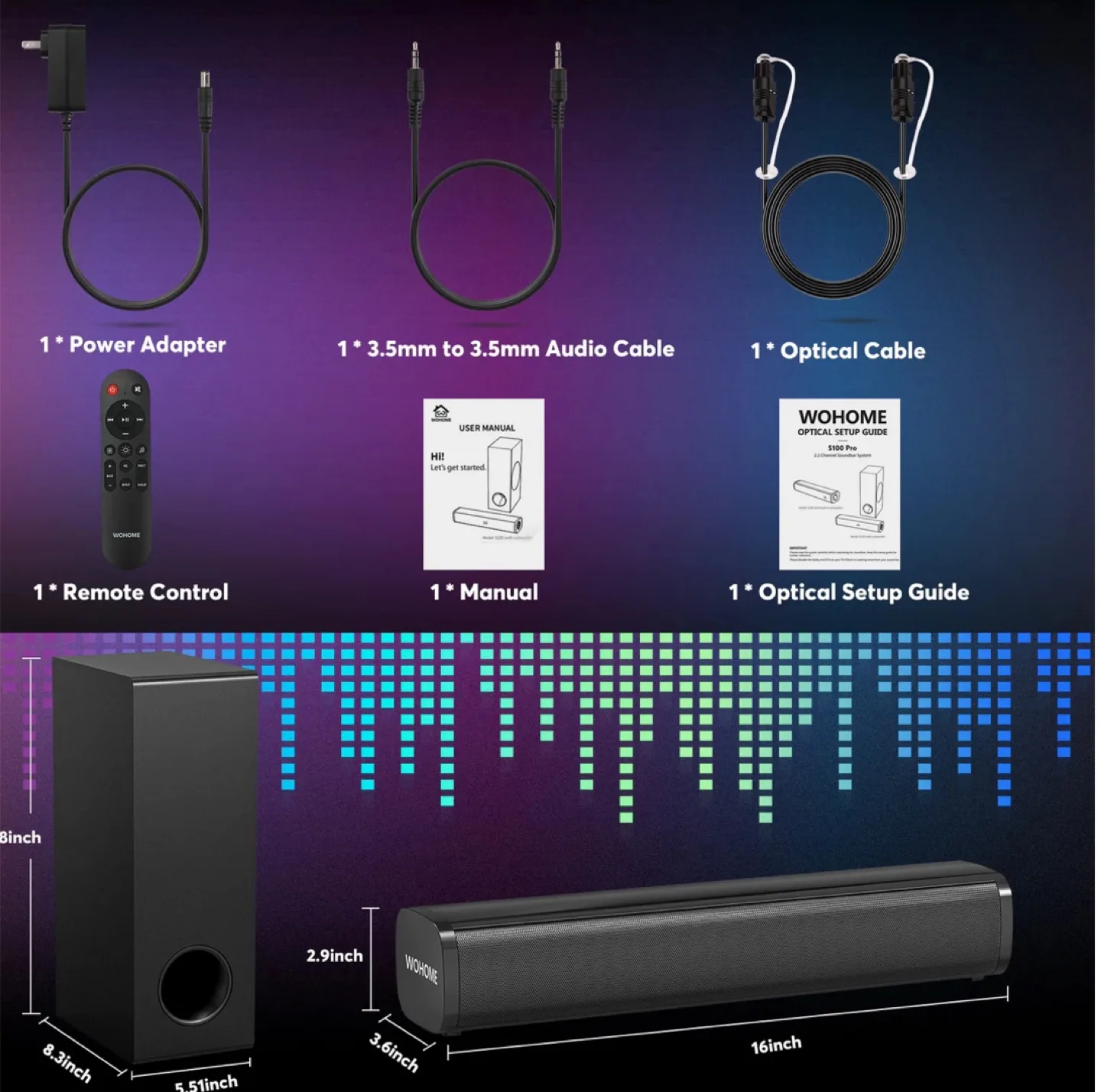 WoHome Soundbar with Subwoofer thumbnail