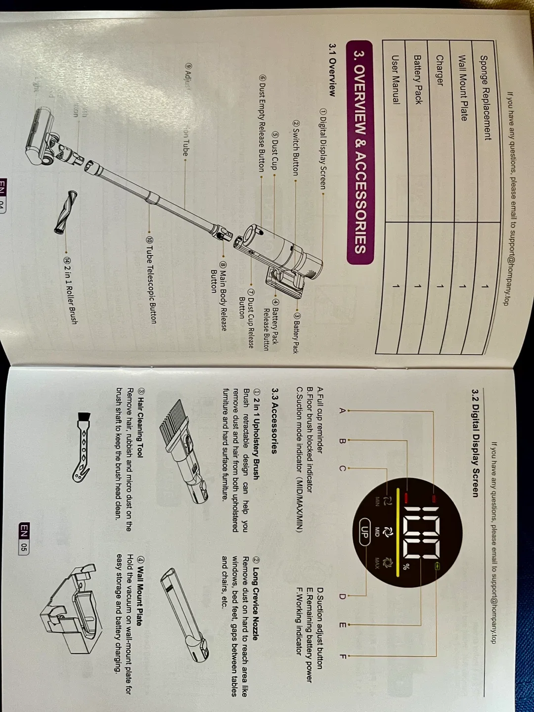 HOMPANY SmartVac 11 Cordless Vacuum Cleaner image indicator(2)