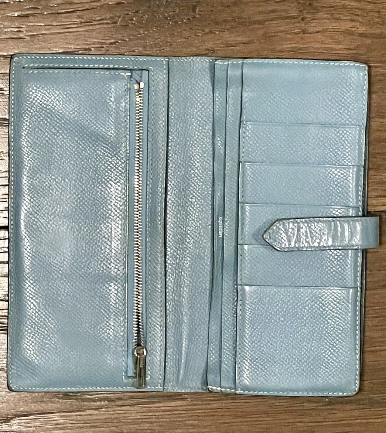 Hermès Paris Blue Leather Wallet - photo 3