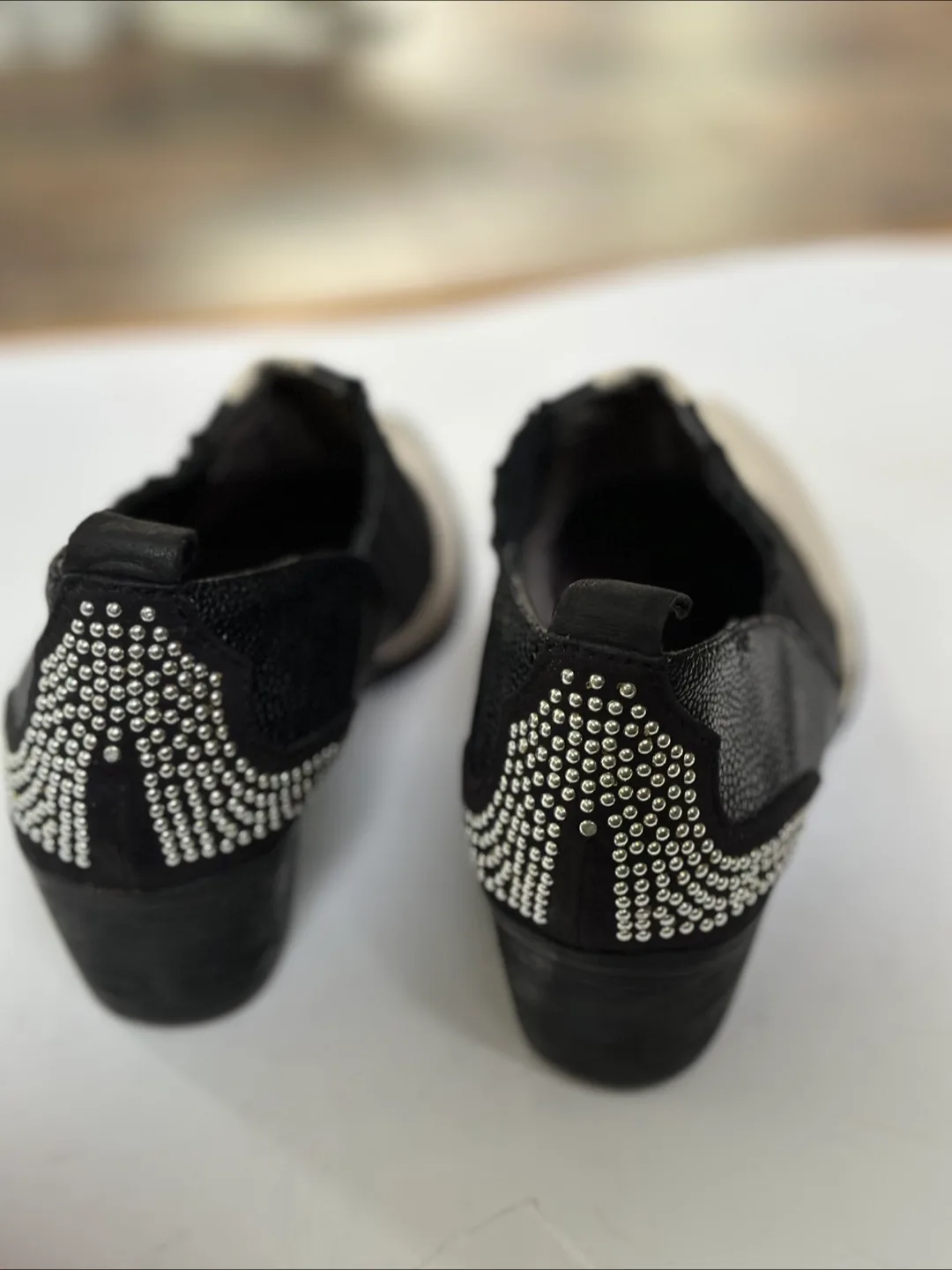 SAM Edelman ‘Circus’ western  shoes: Cream/Black Size 8 image indicator(6)