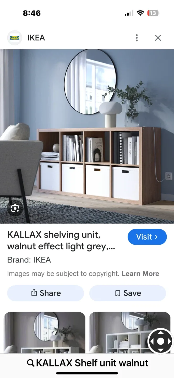IKEA Kallax Shelving Unit - Walnut image indicator(2)