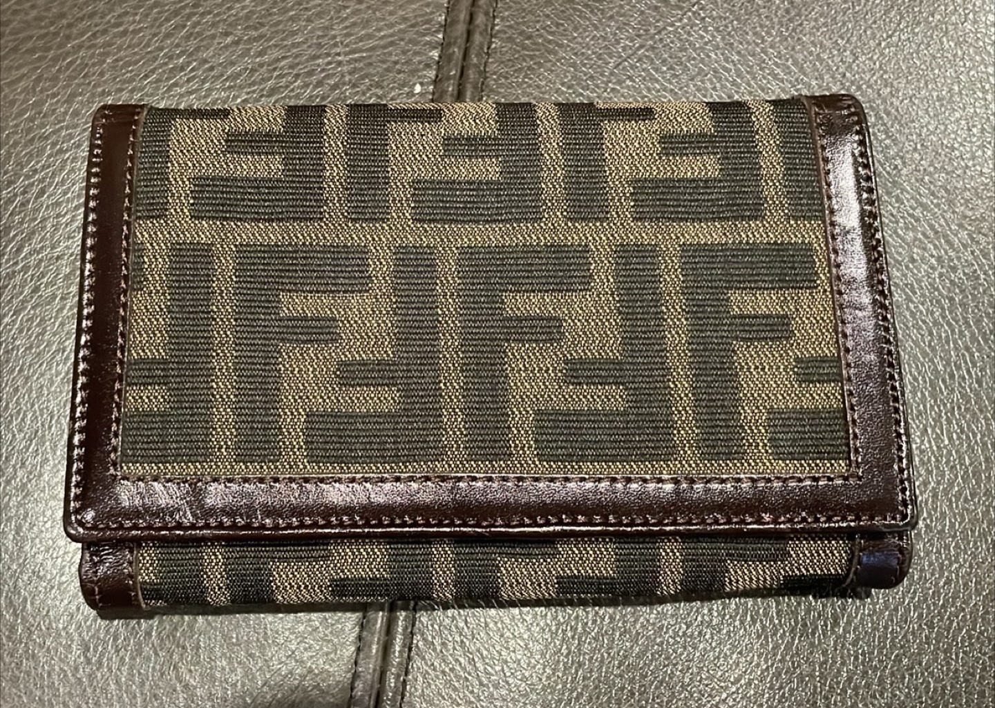 Fendi Zucca Brown Wallet in Excellent Condition