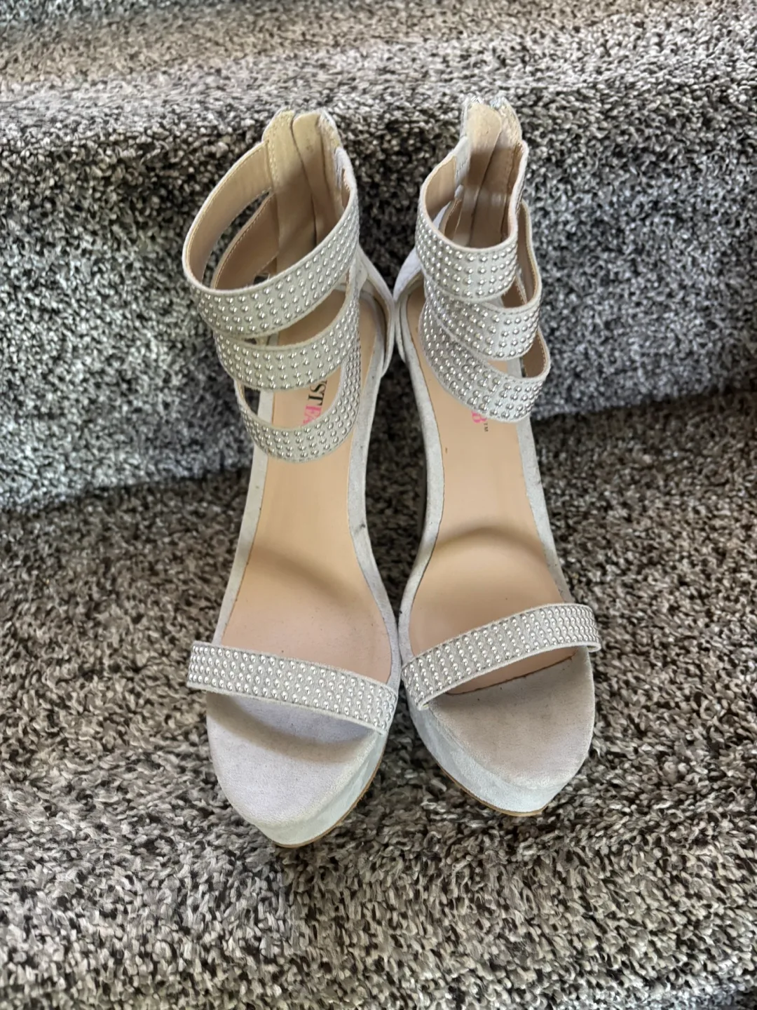 JustFab Silver Heels - Size 6.5 image indicator(2)