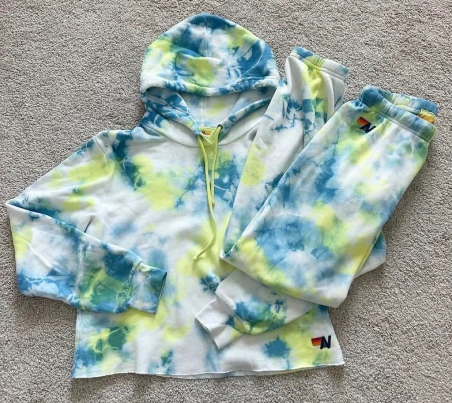 Aviator Nation Tie Dye Hoodie & Sweatpants Set