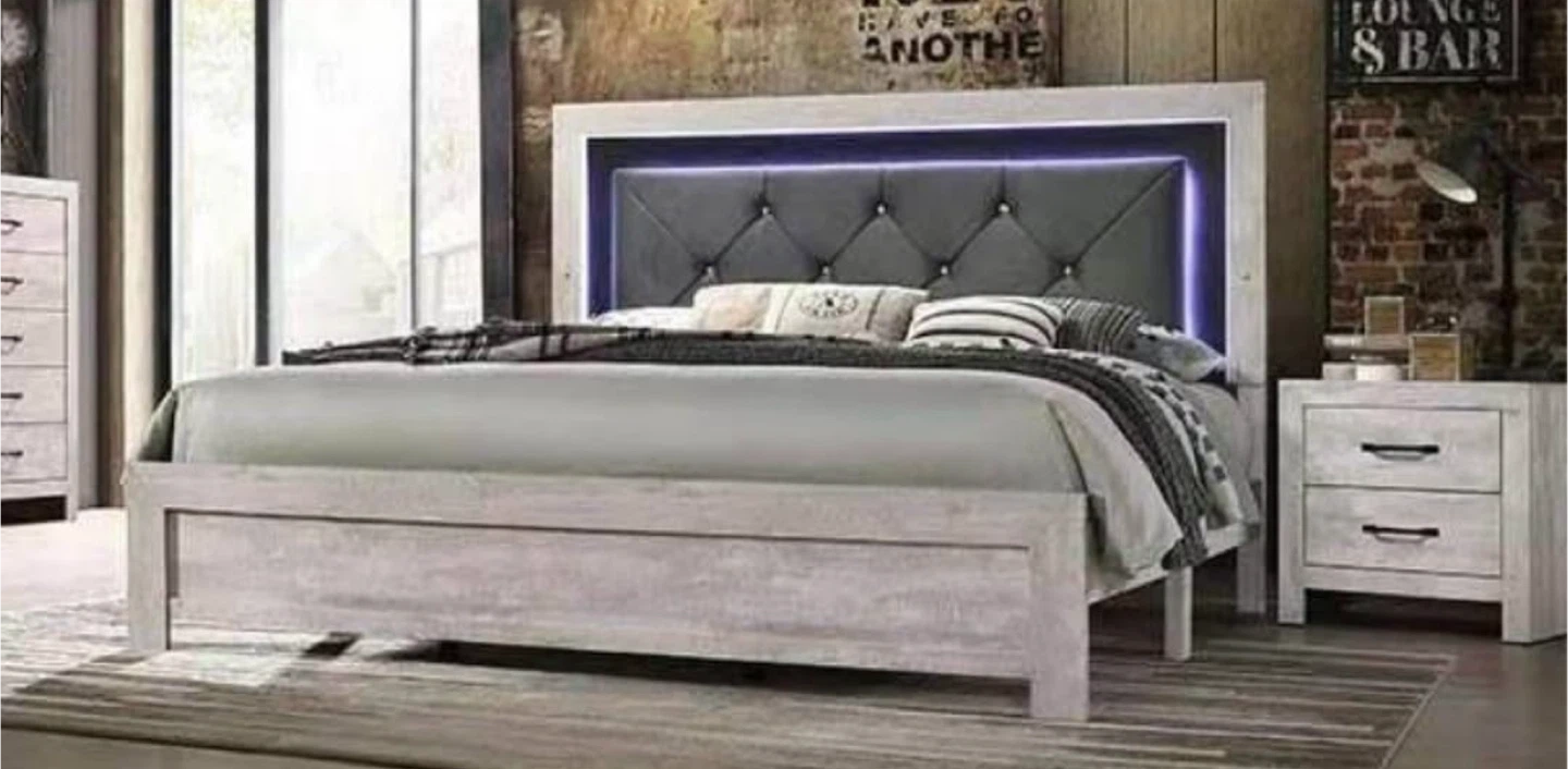 Queen Size Bed Frame with Headboard LEDS - photo 2