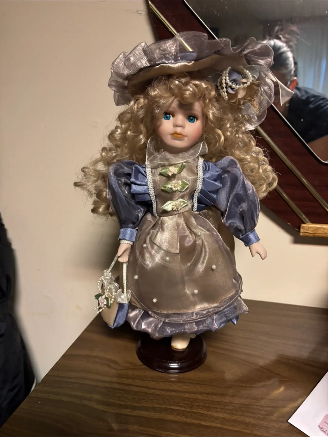 Porcelain Doll with Blonde Curls thumbnail