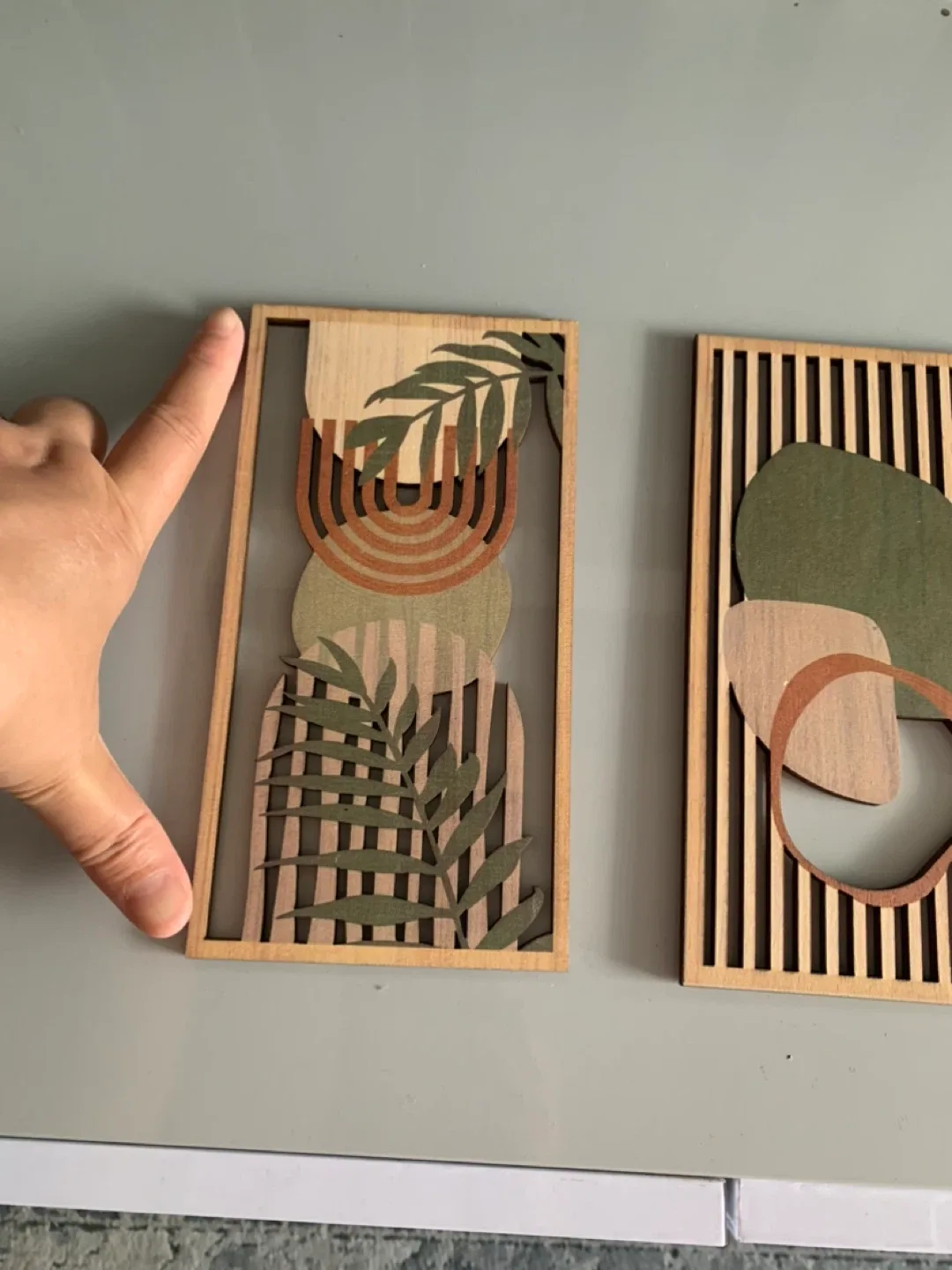 Boho Wood Wall Art Set of 3 image indicator(5)