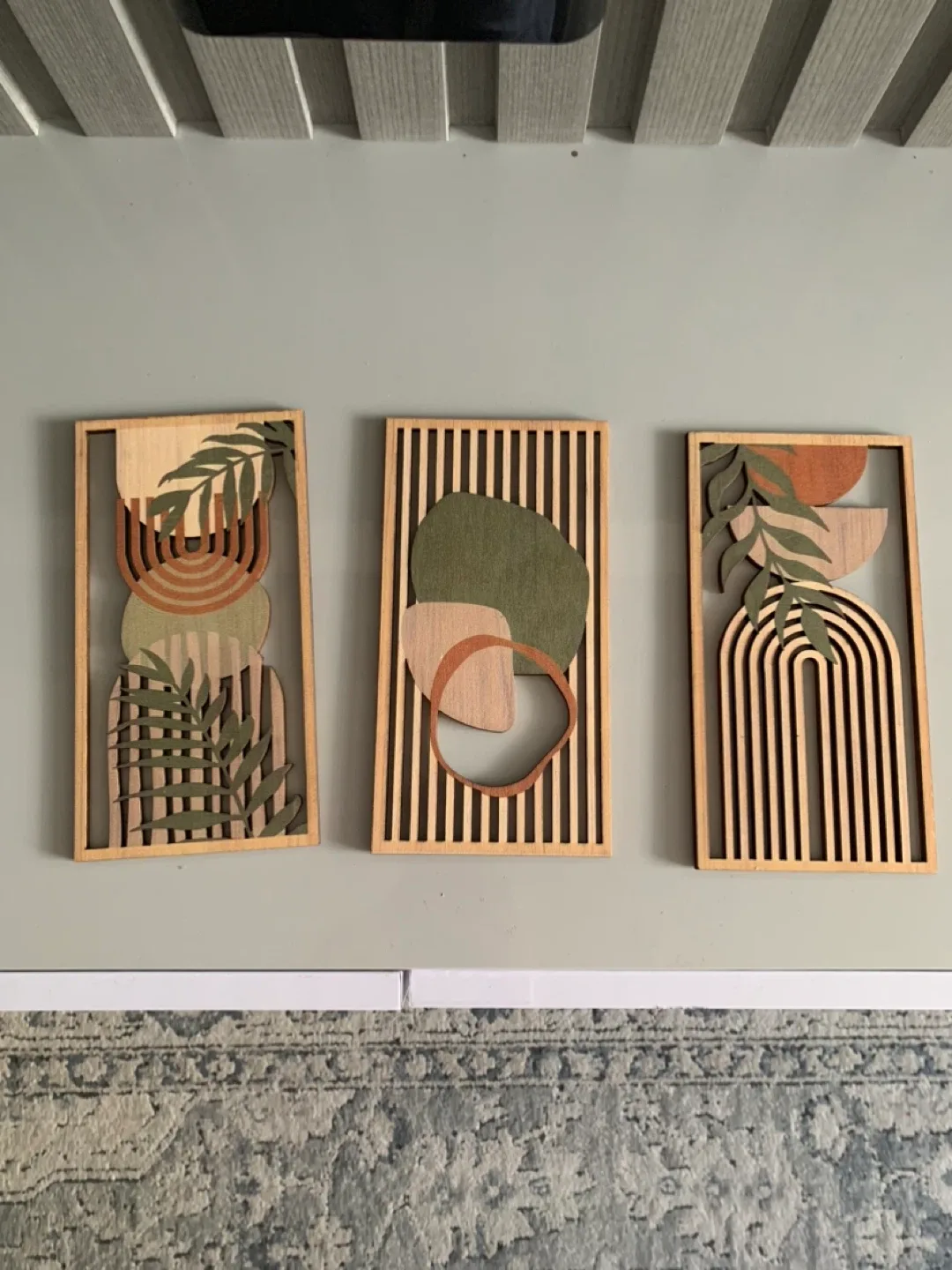 Boho Wood Wall Art Set of 3 image indicator(2)