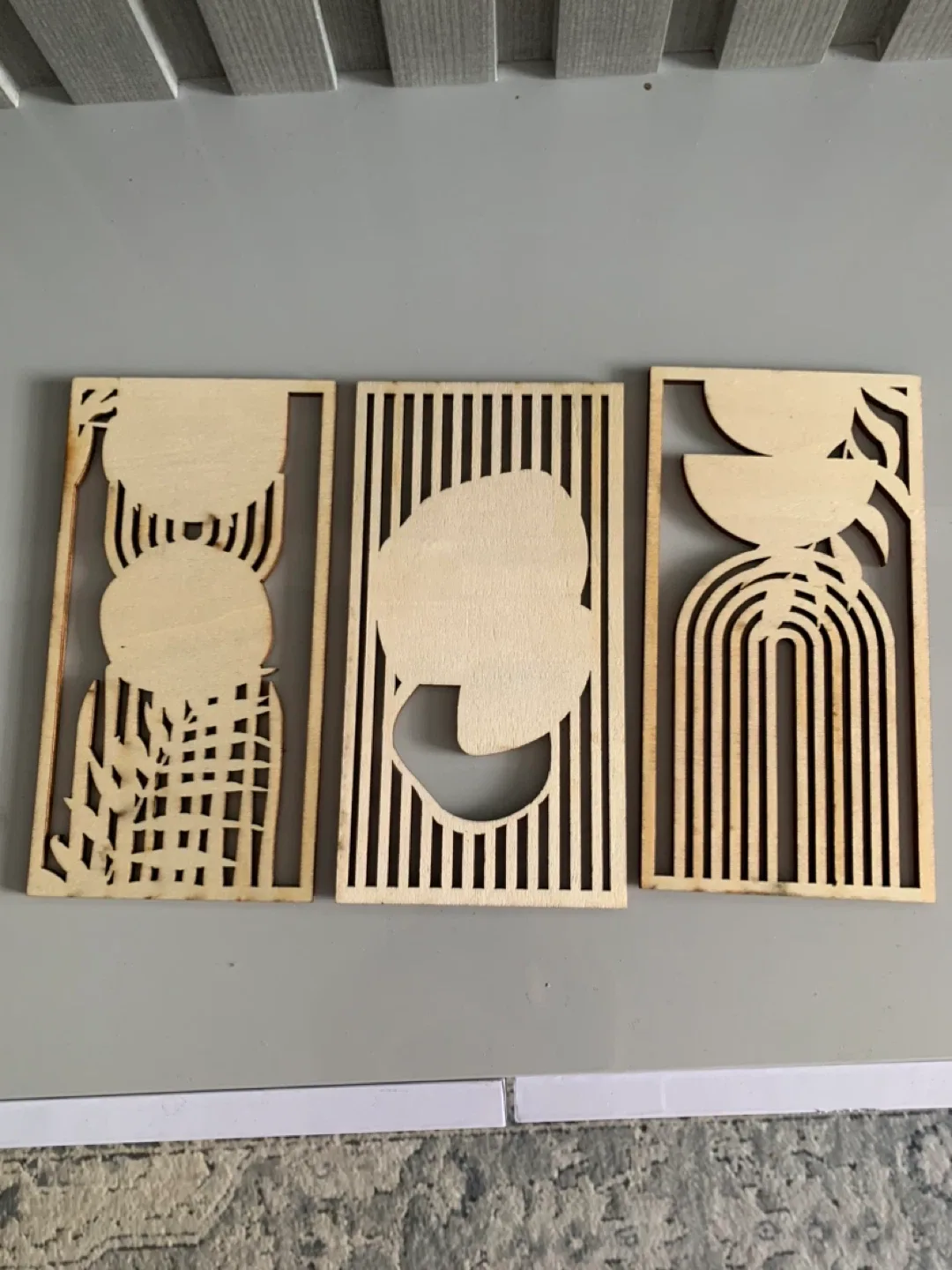 Boho Wood Wall Art Set of 3 image indicator(3)