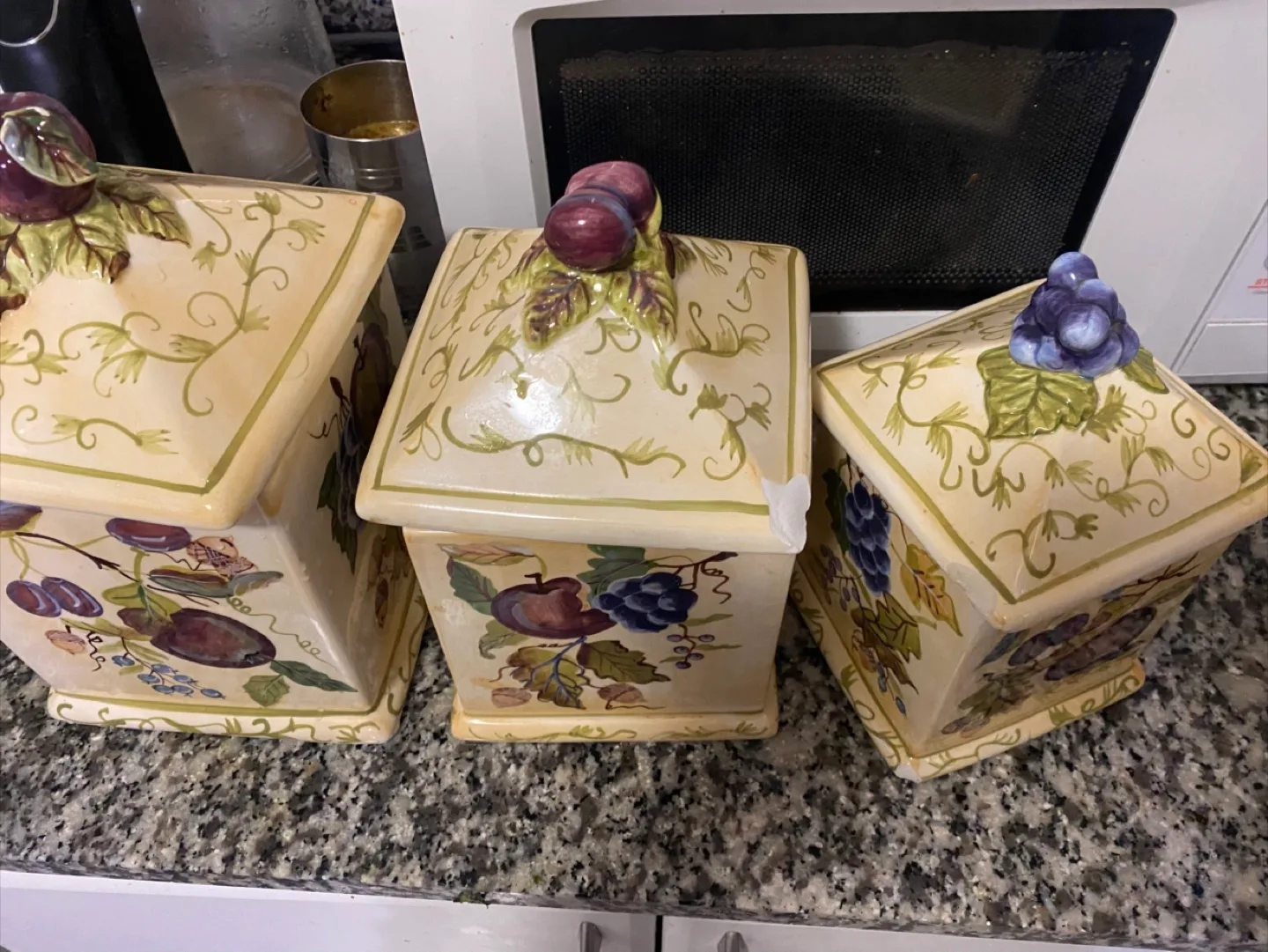 last call ☎️ 3 Piece Ceramic Canister Set image indicator(2)