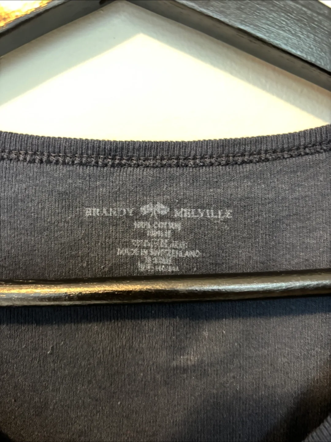 Brandy Melville - black wash baby tee image indicator(3)