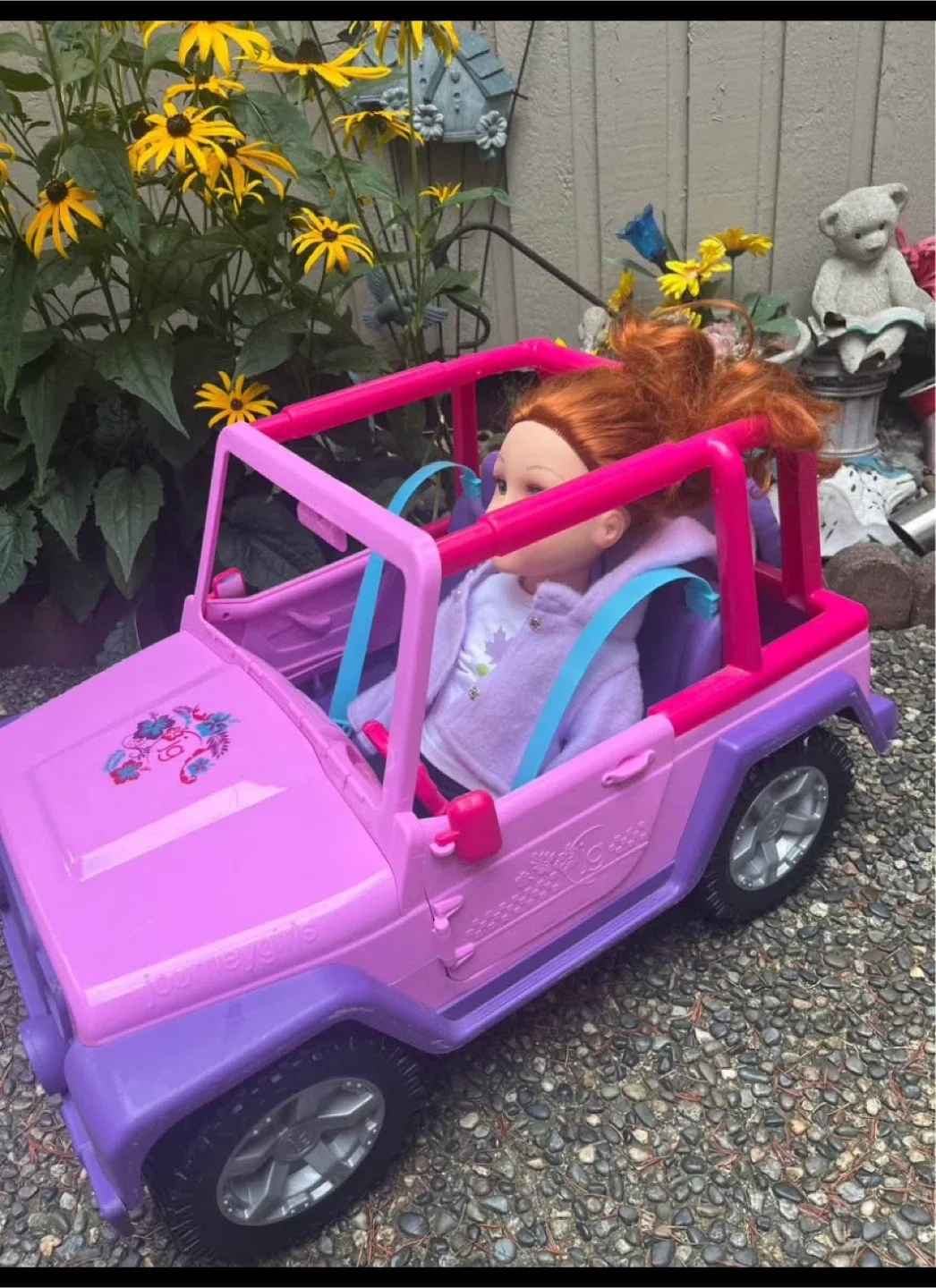 18 in Pink Jeep for Dolls thumbnail