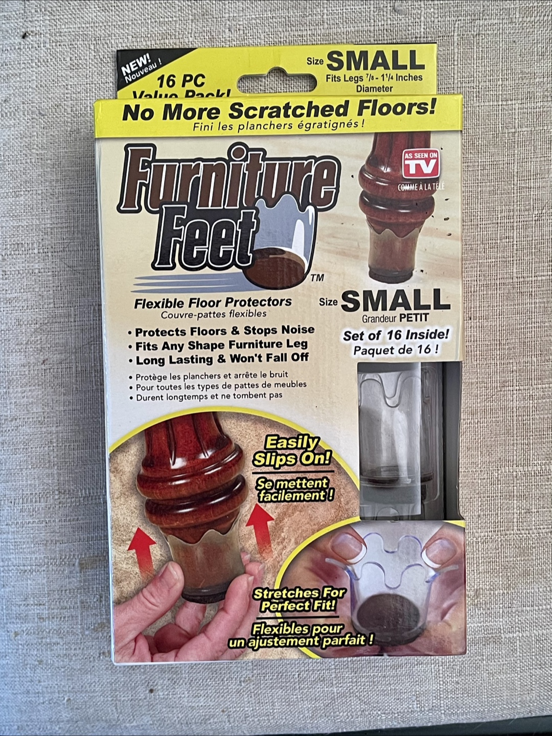 NEW Furniture Feet Flexible Floor Protectors - Small (16 pc)