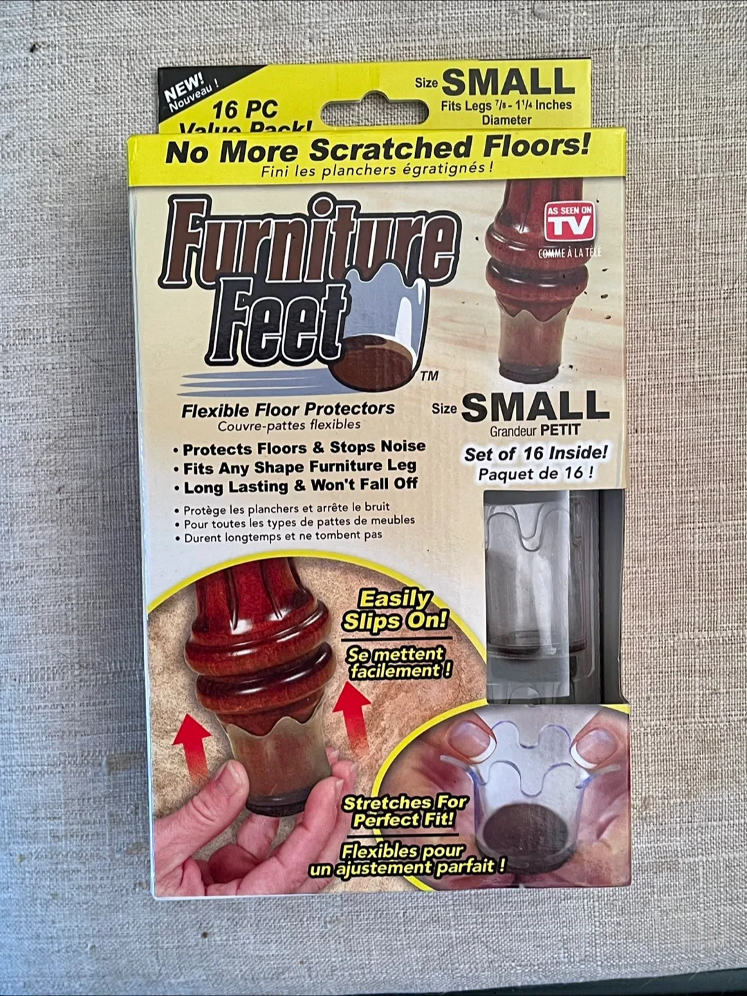 NEW Furniture Feet Flexible Floor Protectors - Small (16 pc) thumbnail
