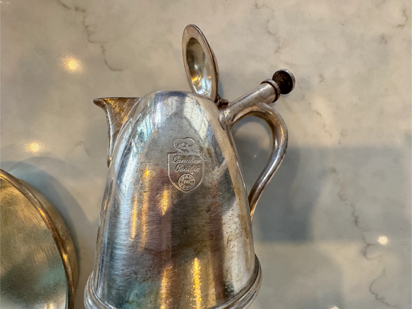 Vintage Canadian Pacific Silver Plated Creamer - photo 2