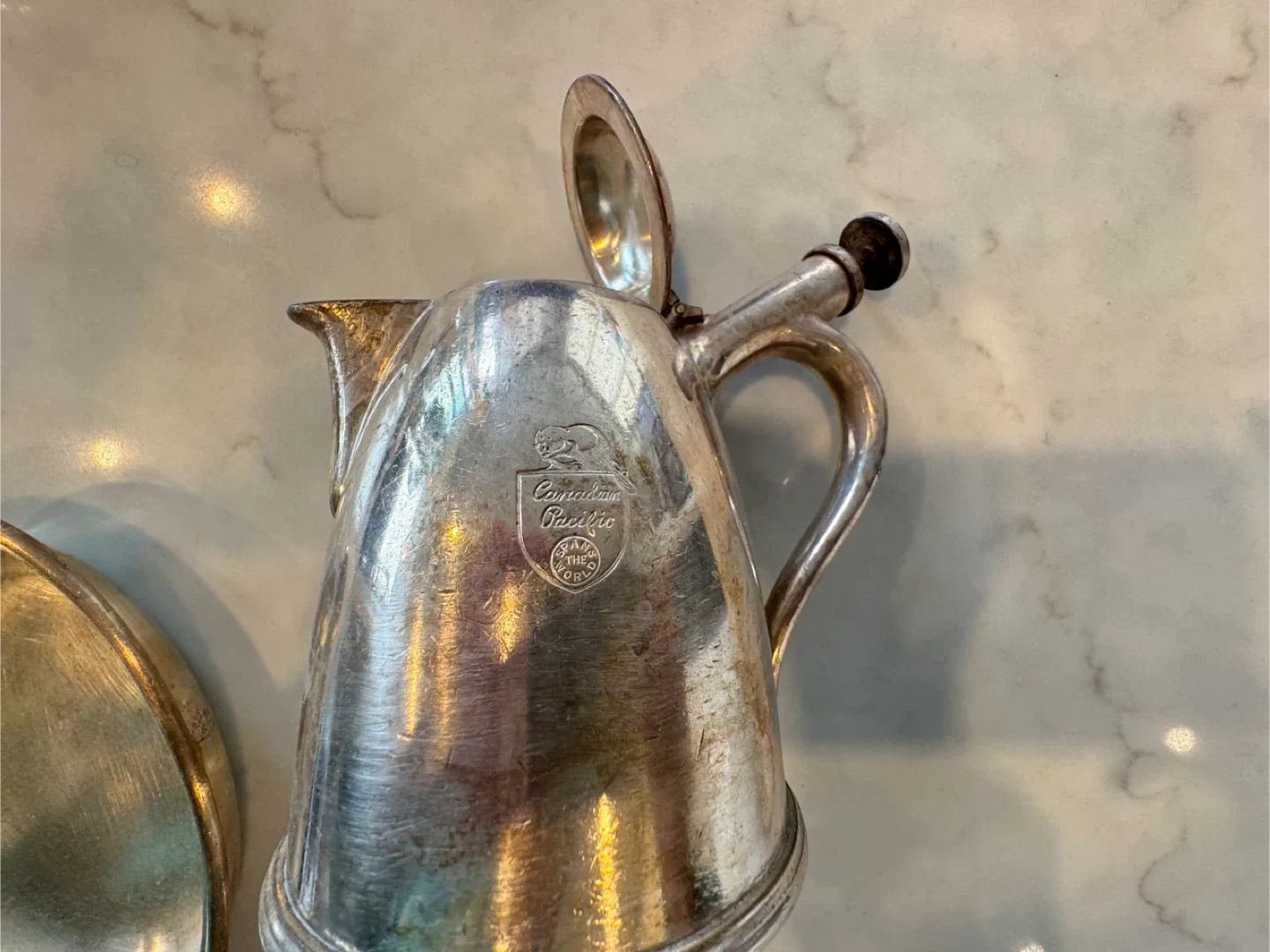 Vintage Canadian Pacific Silver Plated Creamer image indicator(2)