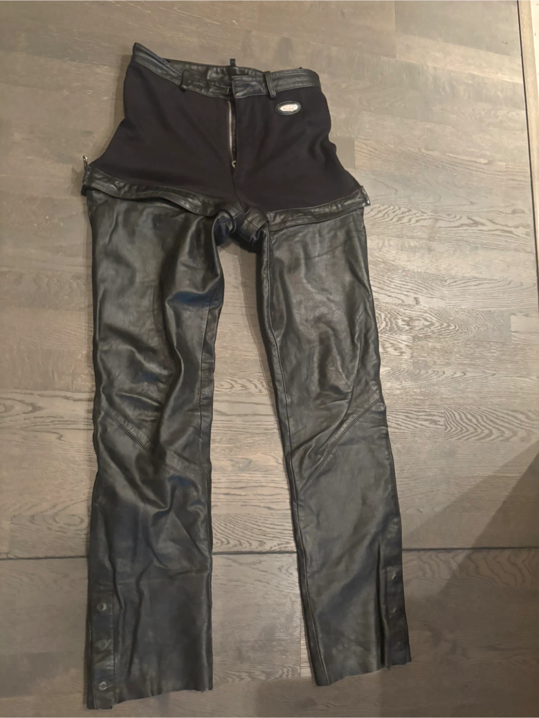 Harley-Davidson Leather Motorcycle Chaps Size 34/6
