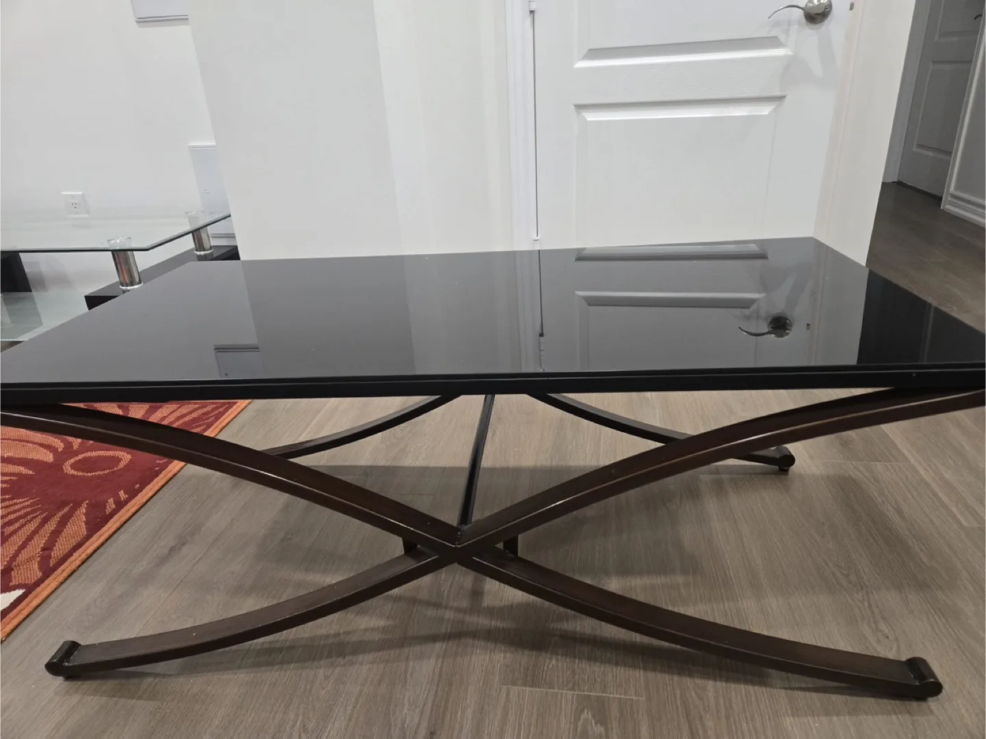 Black frosted Glass Coffee Table image indicator(2)