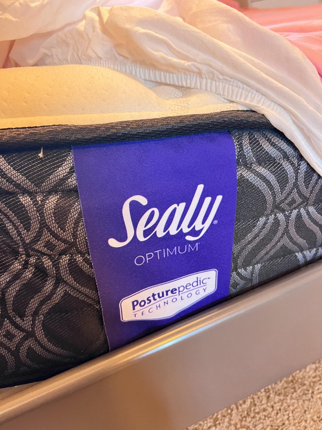 IKEA bedframe & Sealy Optimum Posturepedic Mattress - photo 4