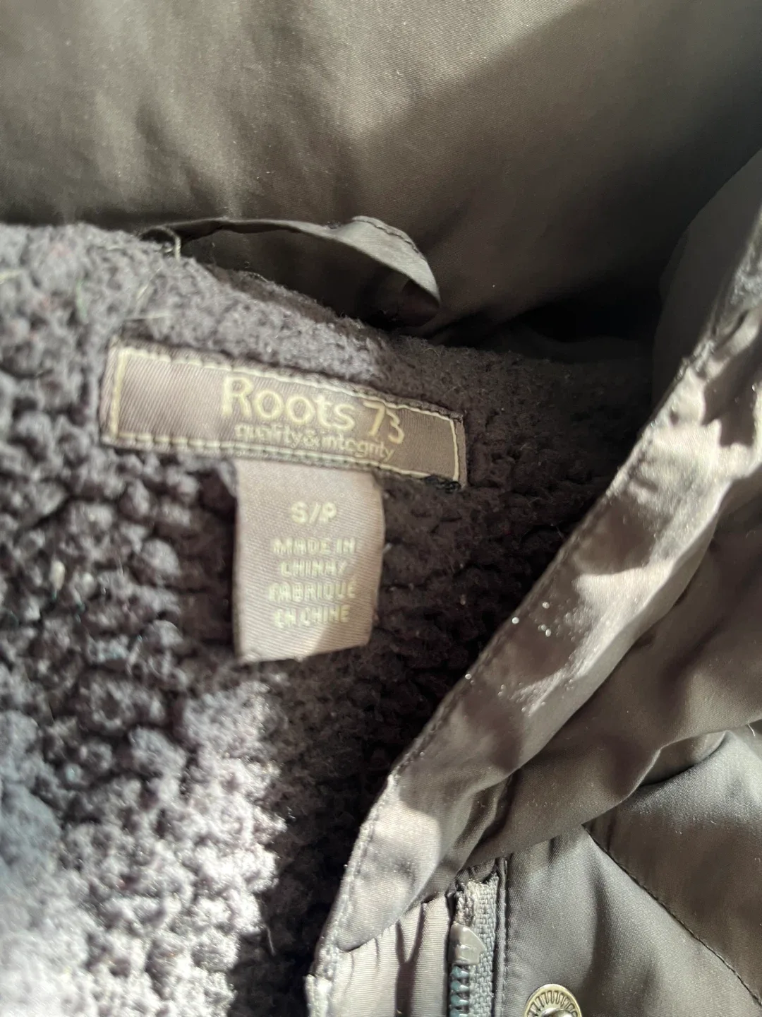 Roots73 Grey Duck Down Filled Puffer Coat - Size S/P image indicator(3)