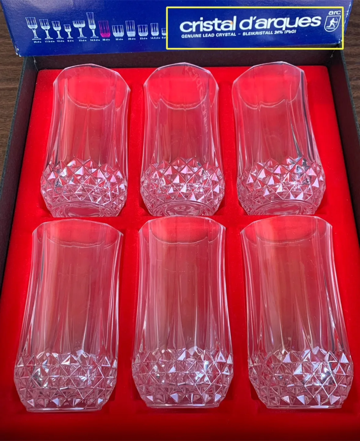 Cristal Glass Hi-Ball Tumbler 6-Piece Set (France) thumbnail
