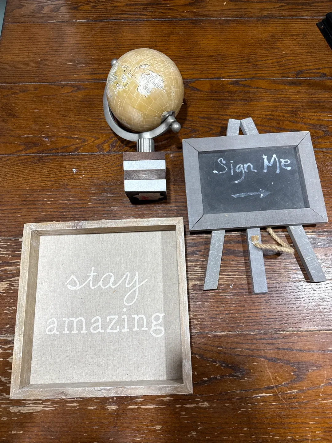 Home Decor Bundle - Globe, Sign, and Tray thumbnail