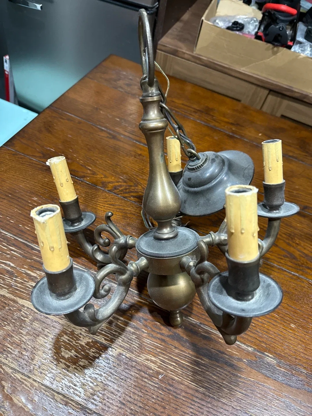 Vintage Brass Chandelier thumbnail