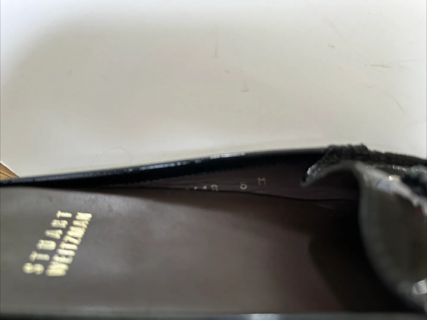 Stuart Weitzman Black Patent leather Open-Back Mules size 8 image indicator(8)