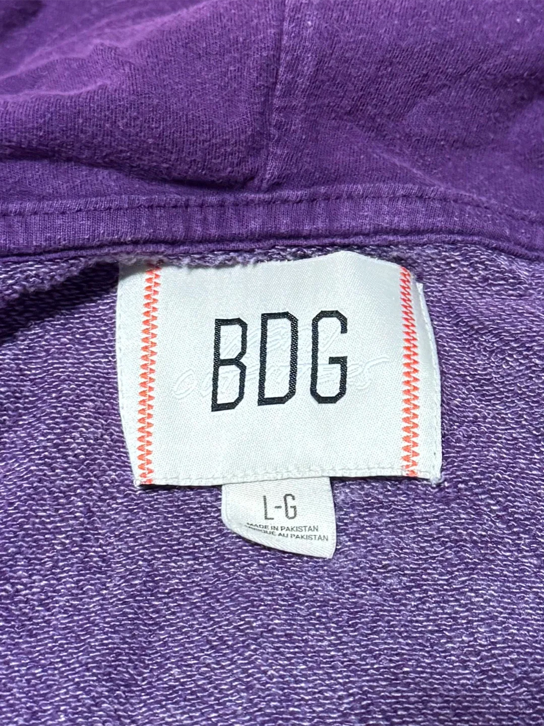 Urban Outfitters Purple Zip Up Jacket Hoodie Size L image indicator(3)