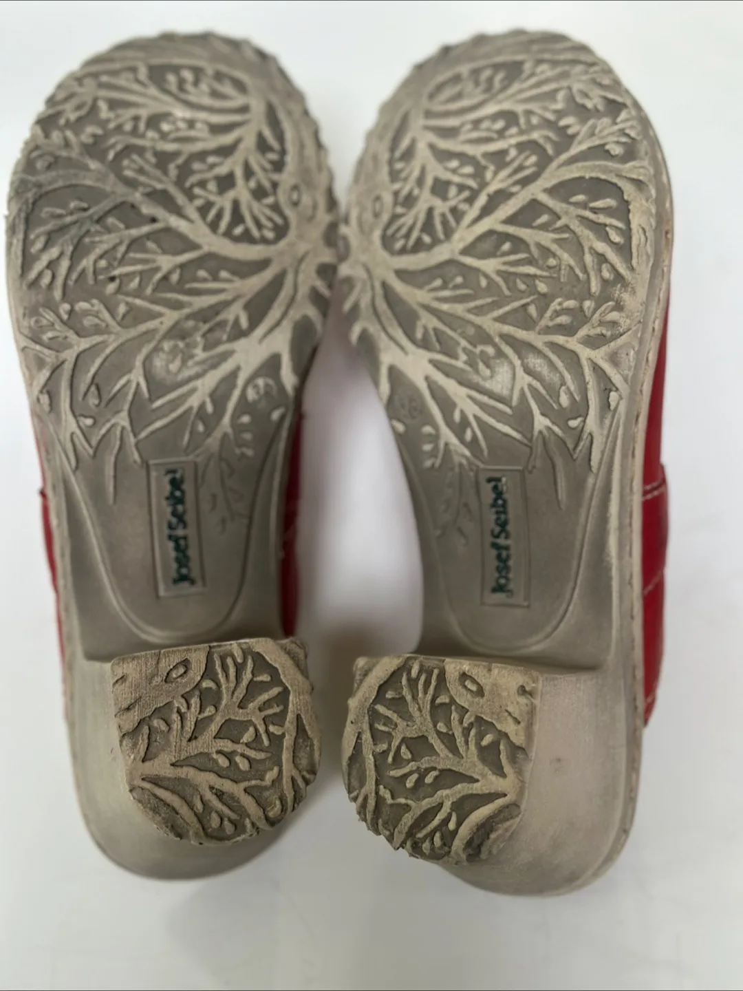 Josef Seibel Red Leather Clogs size EU 38/ US 7 image indicator(6)