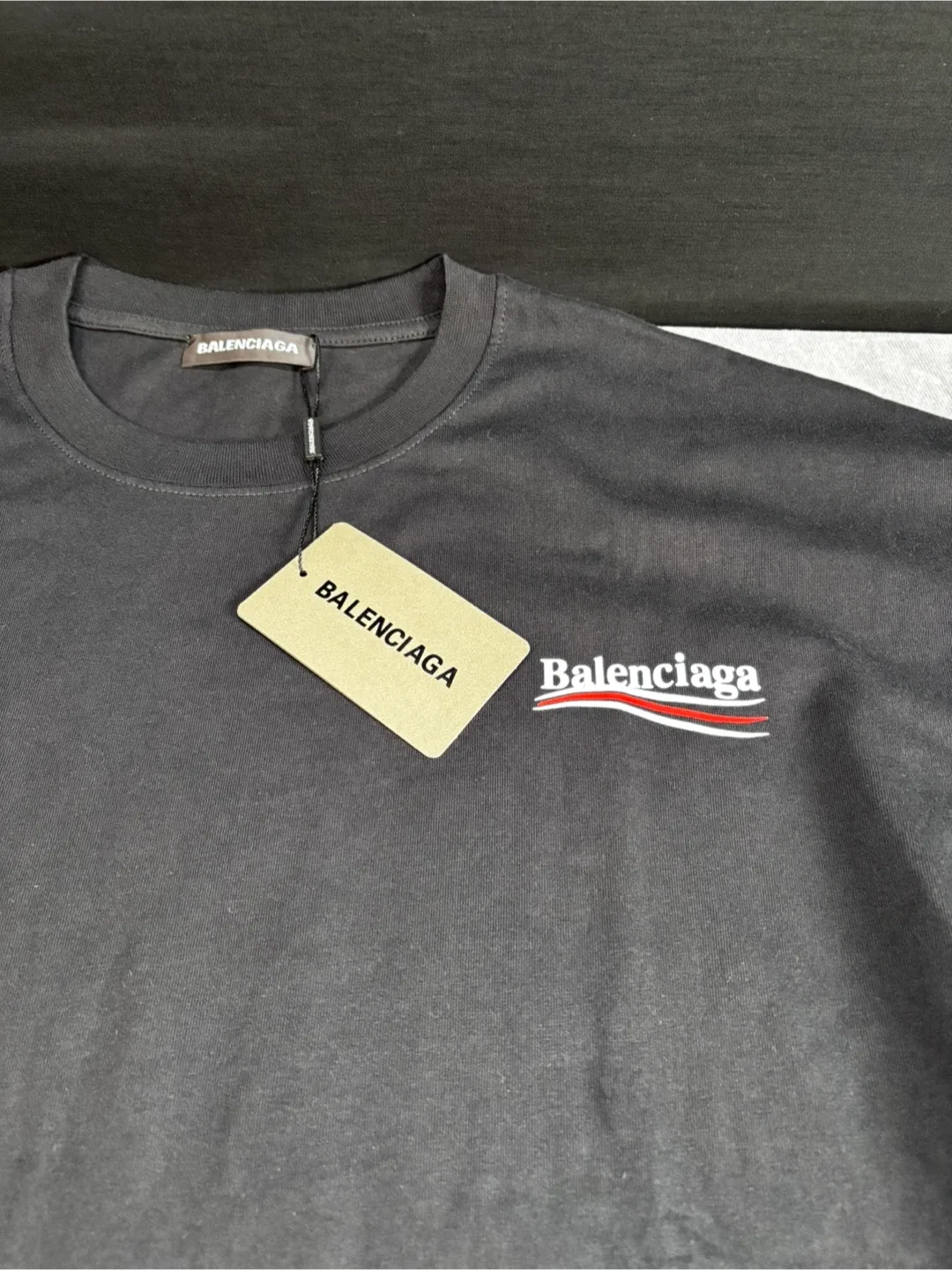 Balenciaga Campaign Logo T-Shirt – Black (Unisex) image indicator(4)