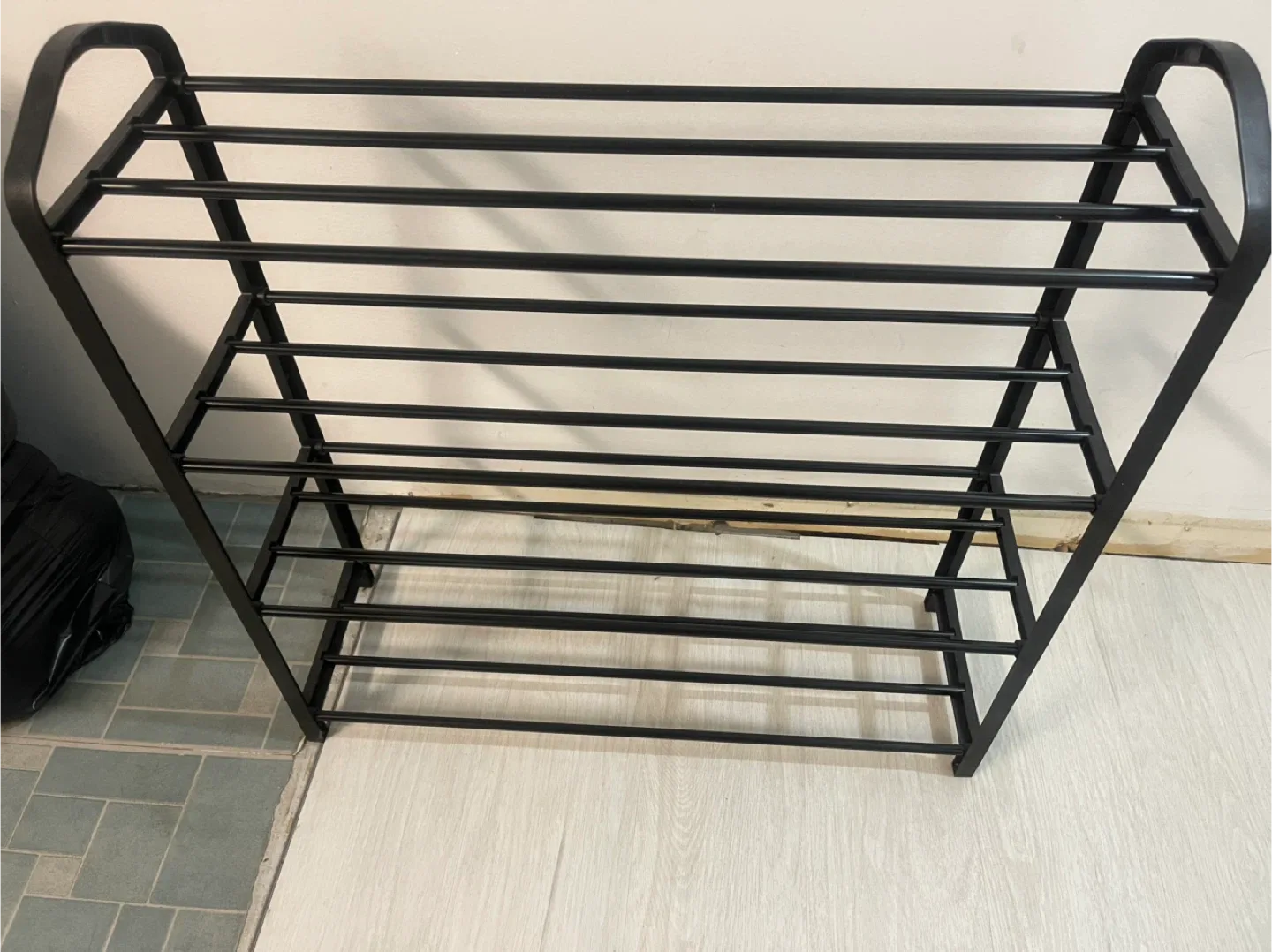 Black Metal Shoe Rack