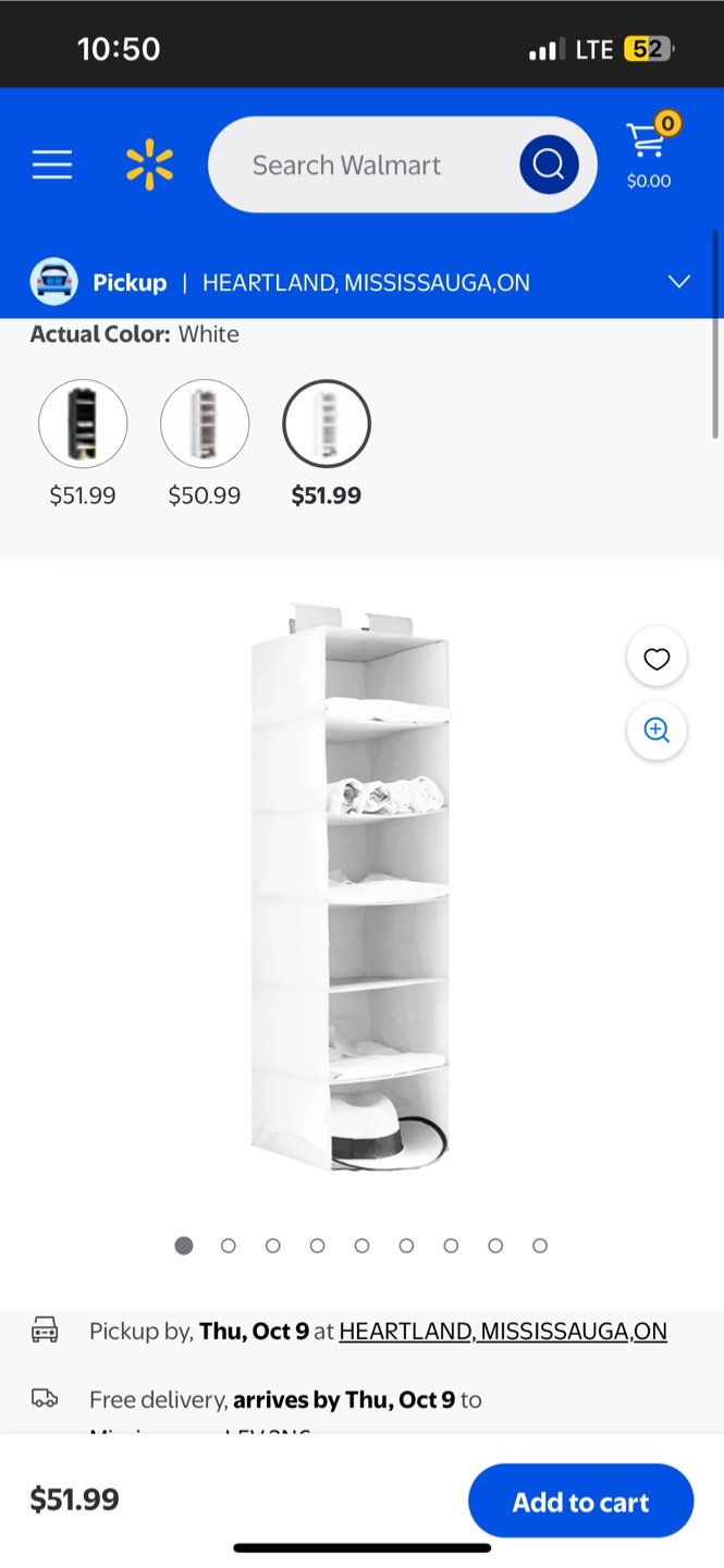 Hanging Closet Organizer - White - photo 2