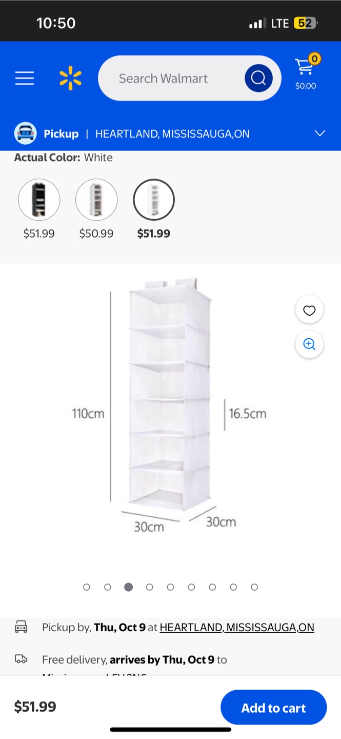 Hanging Closet Organizer - White - photo 4