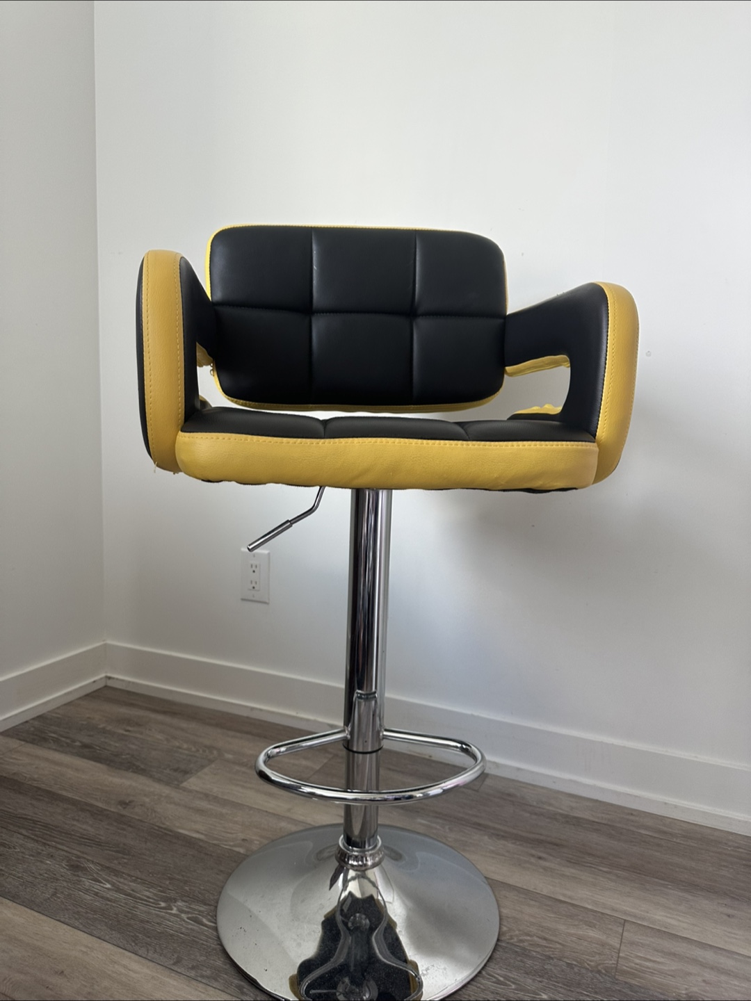 Modern Black & Yellow Bar Stool