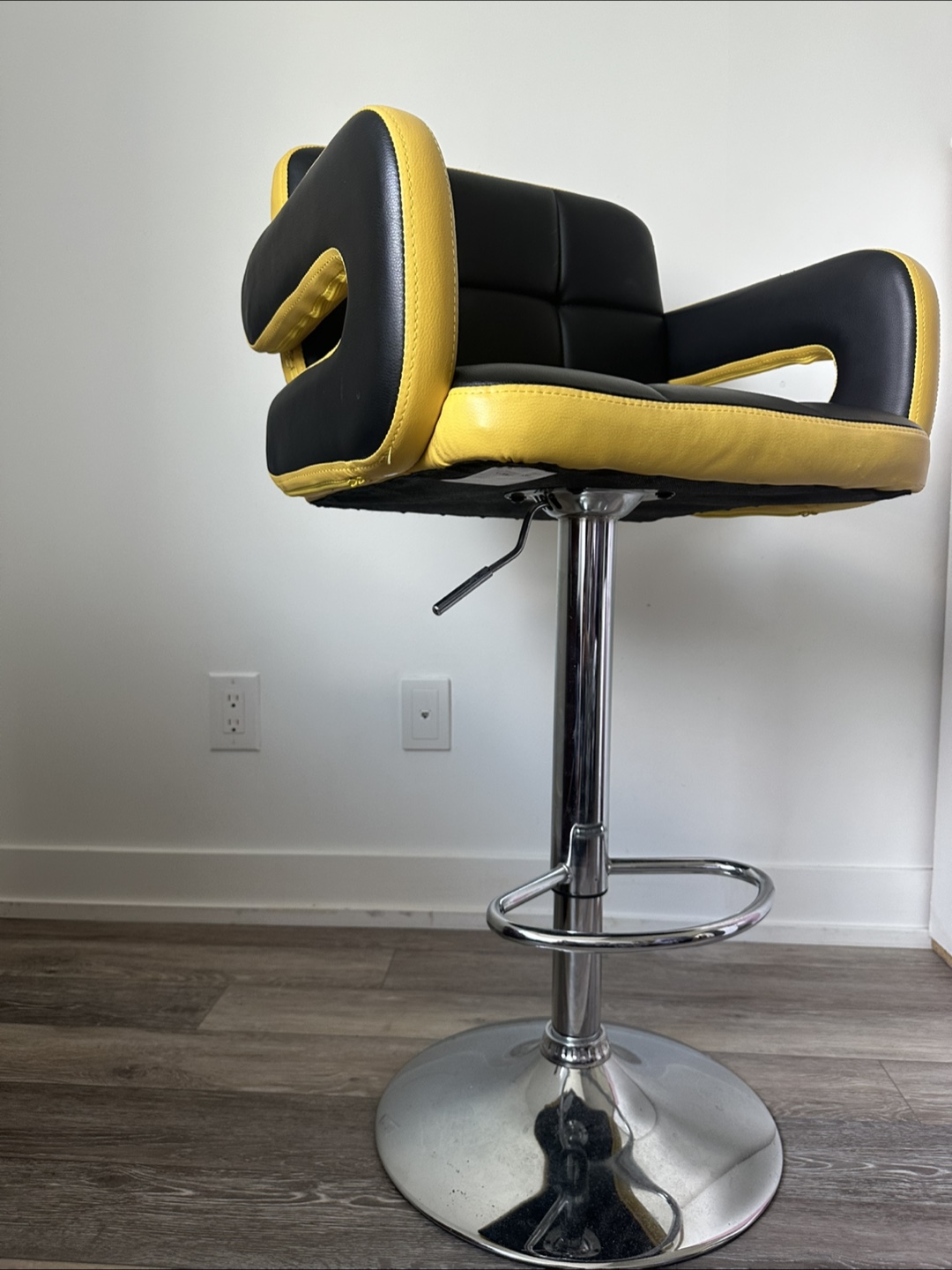 Modern Black & Yellow Bar Stool - photo 2