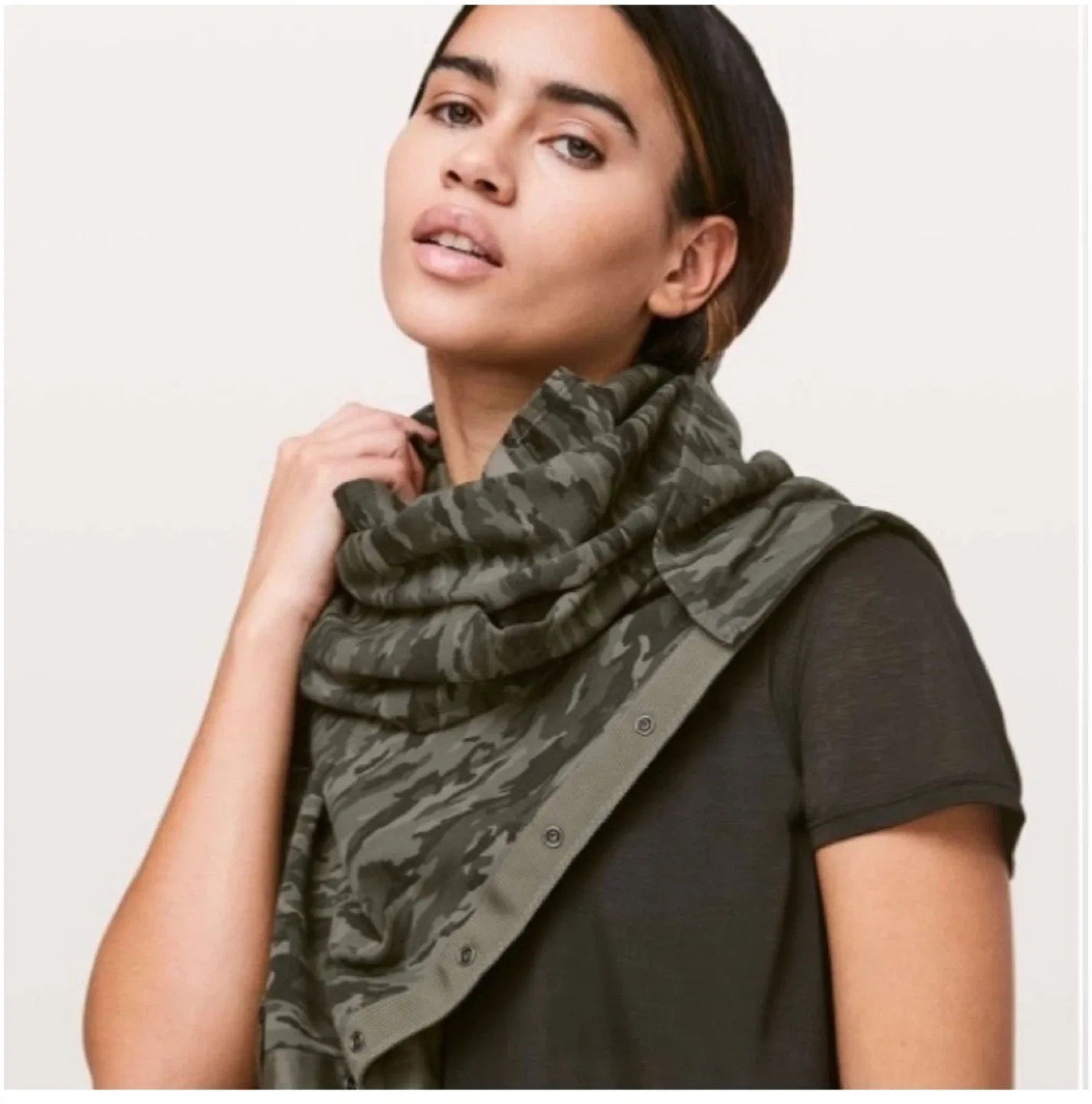 Lululemon Vinyasa Scarf Rulu Heathered Black/White thumbnail