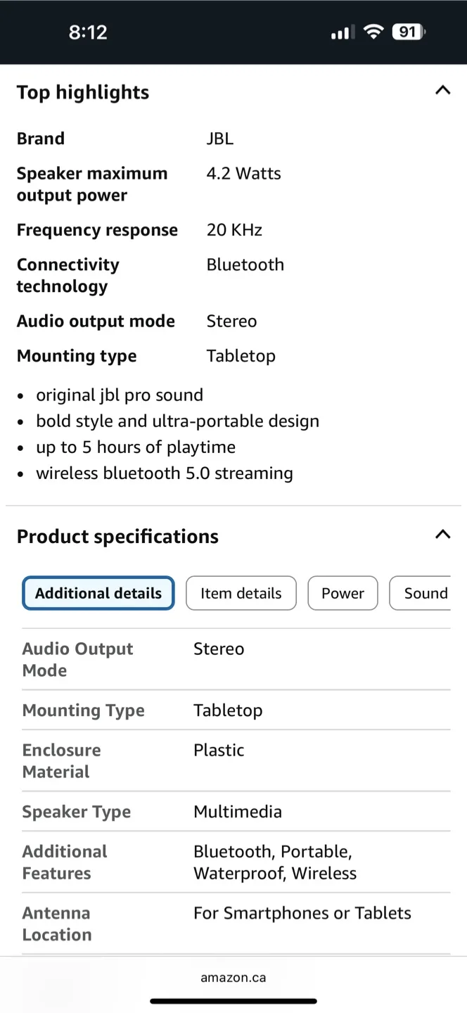 JBL Clip 3 Portable Bluetooth Speaker - Red image indicator(2)