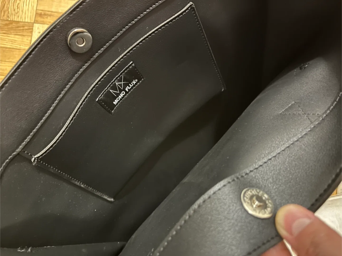 Mono Flux Black Tote Bag image indicator(2)