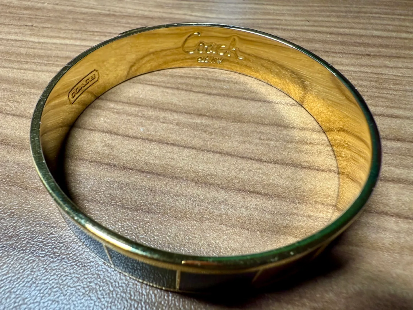 Coach multicolour striped enamelled bangle bracelet image indicator(3)