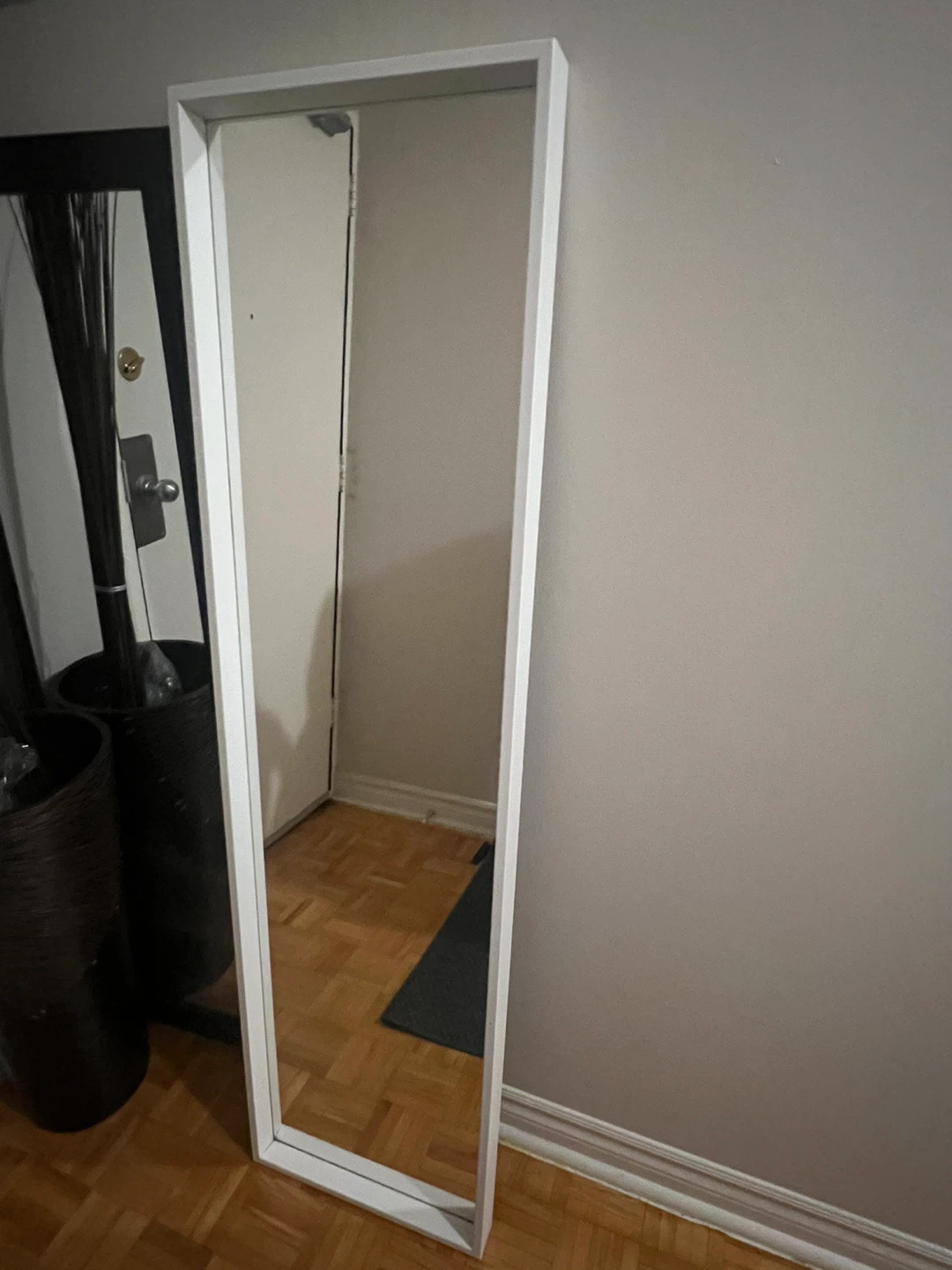 Ikea Full Length White Framed Mirror