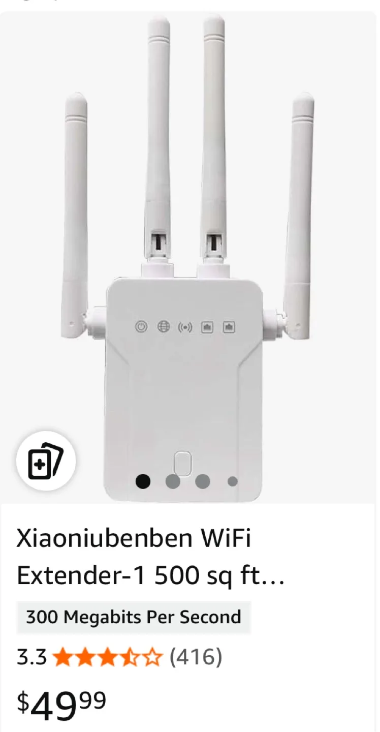 Xiaoniubenben WiFi Extender - 500 sq ft thumbnail