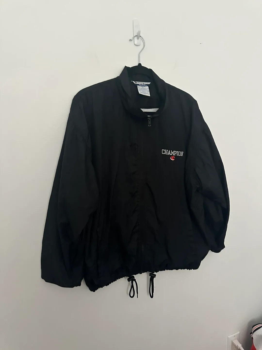 Vintage Champion Track Jacket Athletic Apparel Sporty XL Black image indicator(3)
