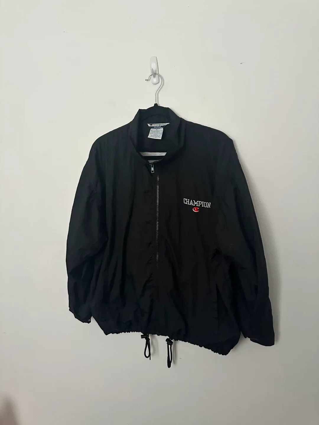 Vintage Champion Track Jacket Athletic Apparel Sporty XL Black image indicator(2)