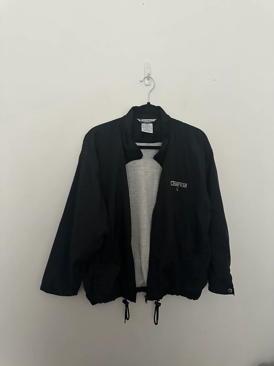 Vintage Champion Track Jacket Athletic Apparel Sporty XL Black image indicator(10)