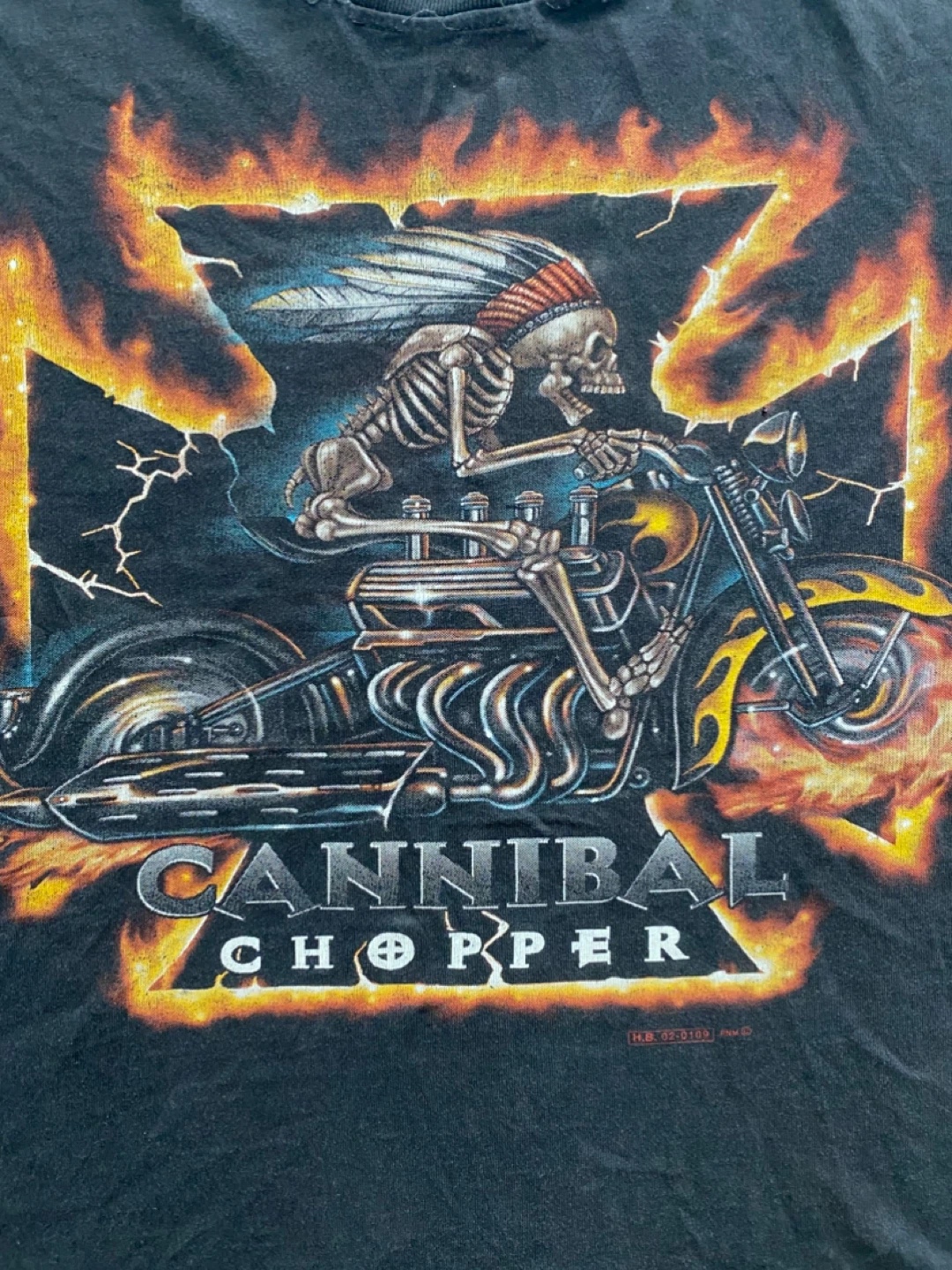 Vintage 90’s Cannibal Choppers Motorcycle Shirt  XL - photo 2