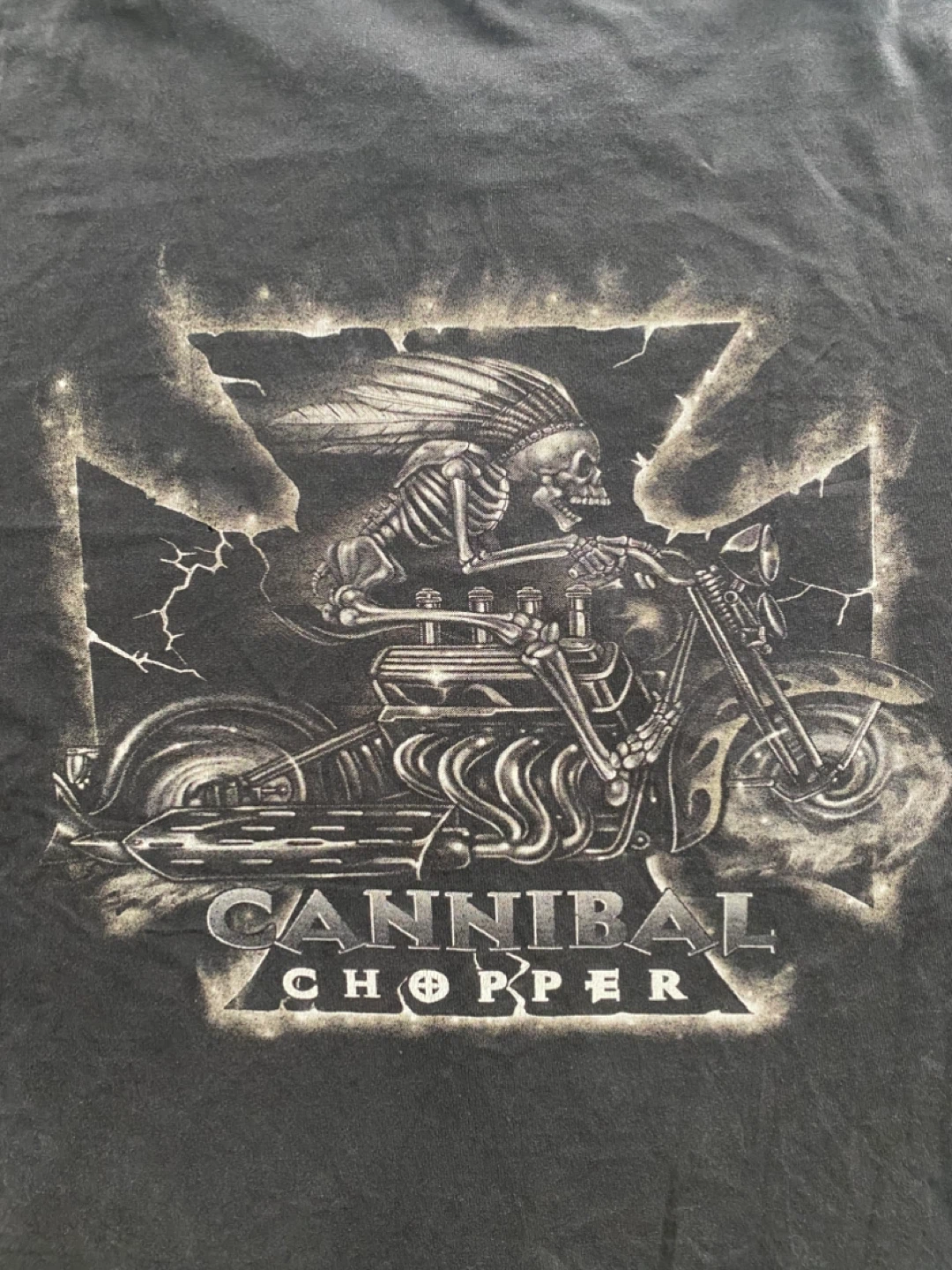 Vintage 90’s Cannibal Choppers Motorcycle Shirt  XL - photo 4