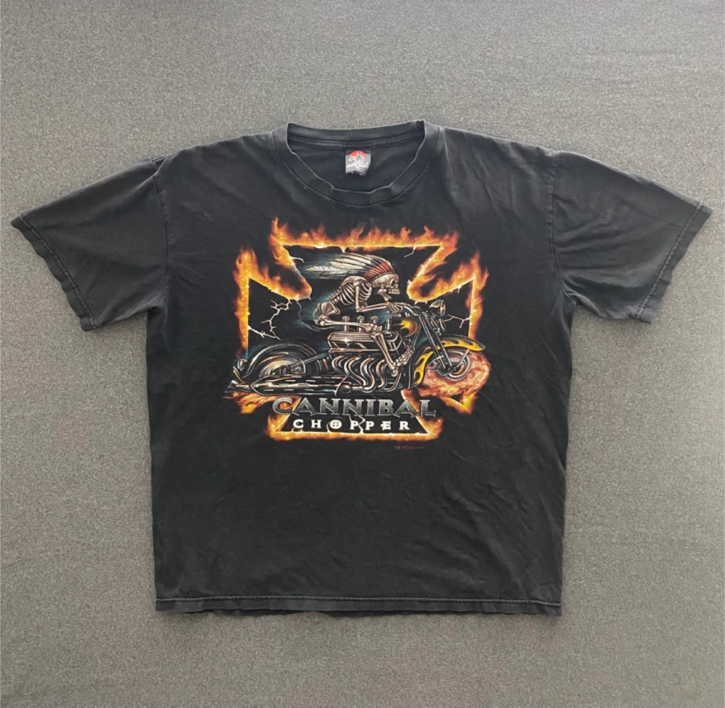 Vintage 90’s Cannibal Choppers Motorcycle Shirt  XL
